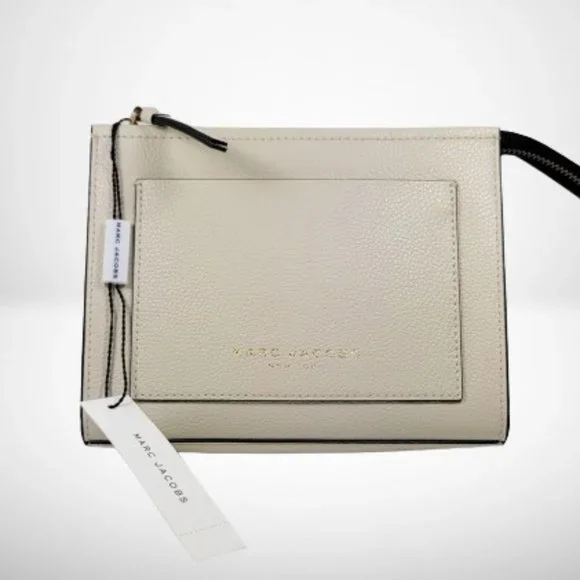 MARC JACOBS New Grind Leather Cosmetic Pouch - Wow - Picture 1 of 9